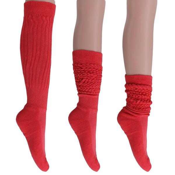 Women'S Extra Long Slouch Socks – Thick Cotton Retro Scrunch Socks for Boots & Lounging, 1 Pair