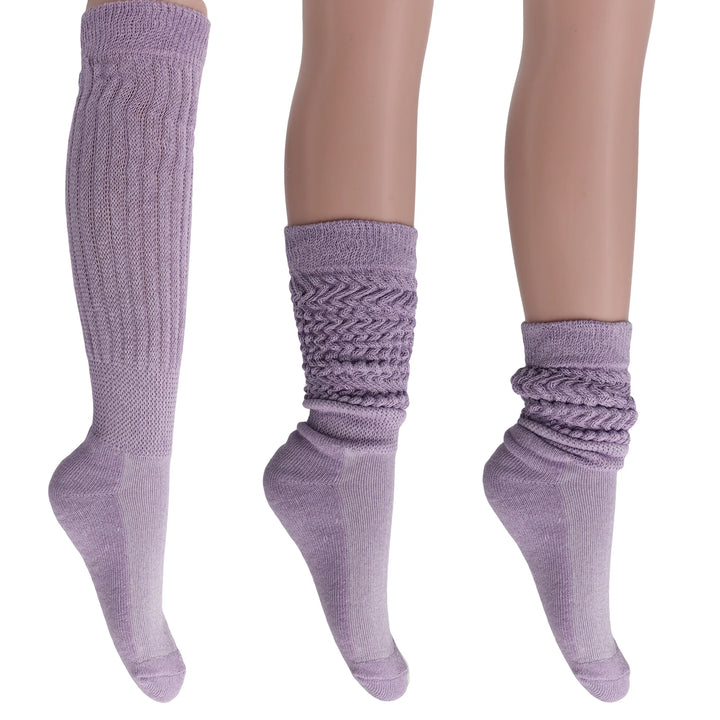 Women'S Extra Long Slouch Socks – Thick Cotton Retro Scrunch Socks for Boots & Lounging, 1 Pair