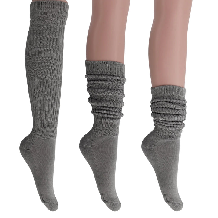 Women'S Extra Long Slouch Socks – Thick Cotton Retro Scrunch Socks for Boots & Lounging, 1 Pair