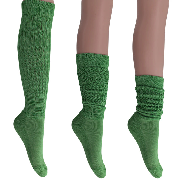 Women'S Extra Long Slouch Socks – Thick Cotton Retro Scrunch Socks for Boots & Lounging, 1 Pair