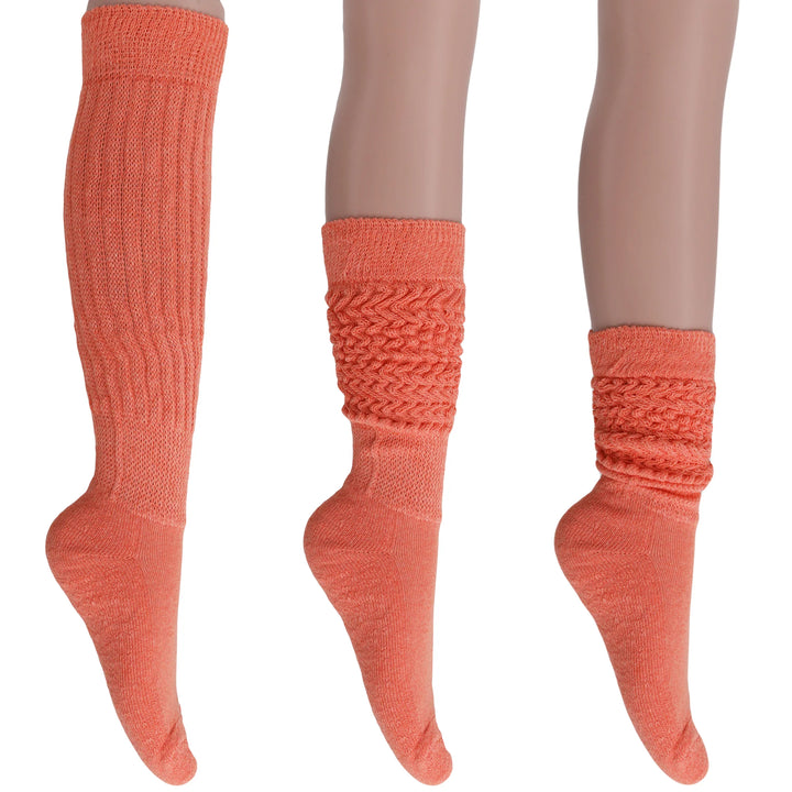 Women'S Extra Long Slouch Socks – Thick Cotton Retro Scrunch Socks for Boots & Lounging, 1 Pair