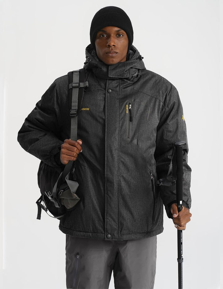 Men'S Mountain Waterproof Ski Snow Jacket Winter Windproof Rain Jacket