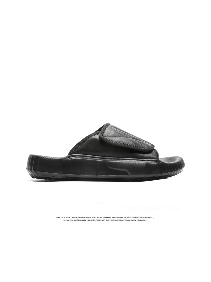 Fgmm Summer Genuine Leather Sandals Men's New Breathable Outer Wear Sandals Casual Velcro Sandals Men