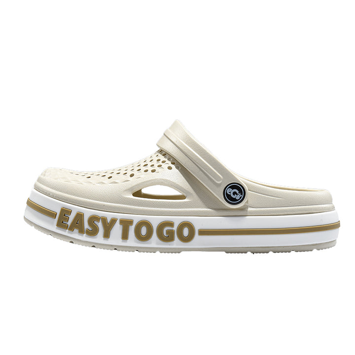 Porous Shoes Summer Breathable Sandals Men's and Women's Outer Wear Flat Eva Fishing Hollow Non-Slip Deodorant Men's Sandals