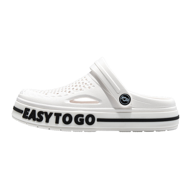 Porous Shoes Summer Breathable Sandals Men's and Women's Outer Wear Flat Eva Fishing Hollow Non-Slip Deodorant Men's Sandals