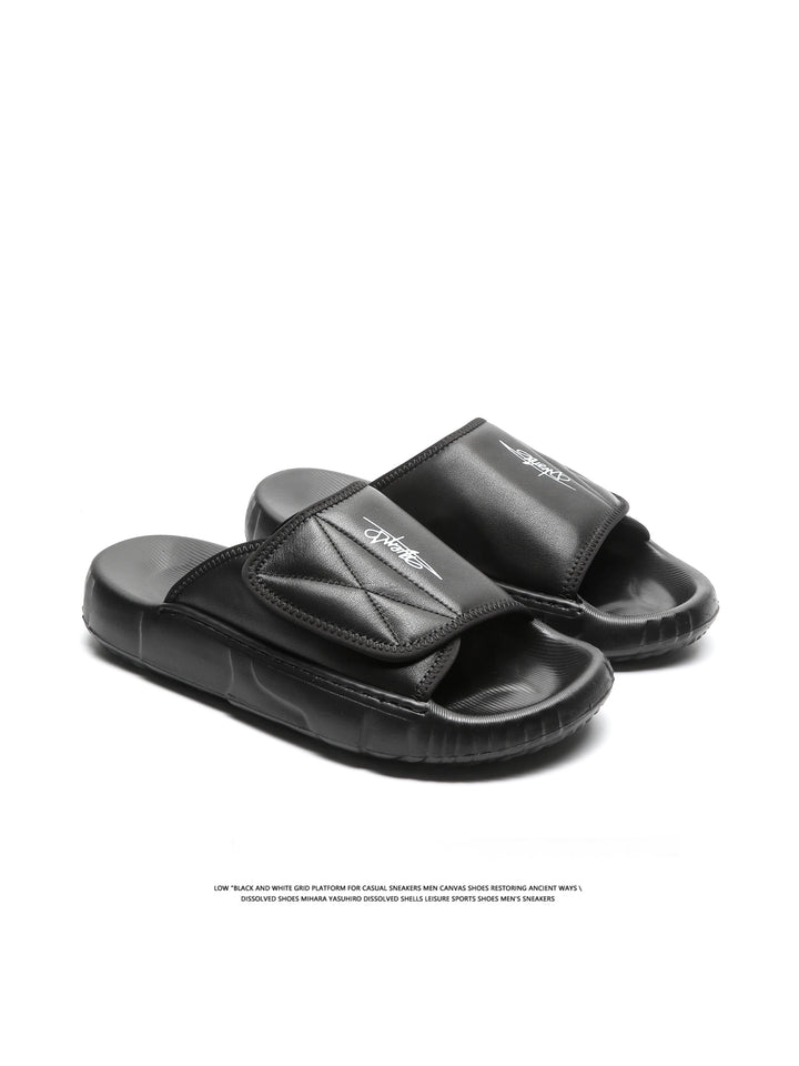 Fgmm Summer Genuine Leather Sandals Men's New Breathable Outer Wear Sandals Casual Velcro Sandals Men