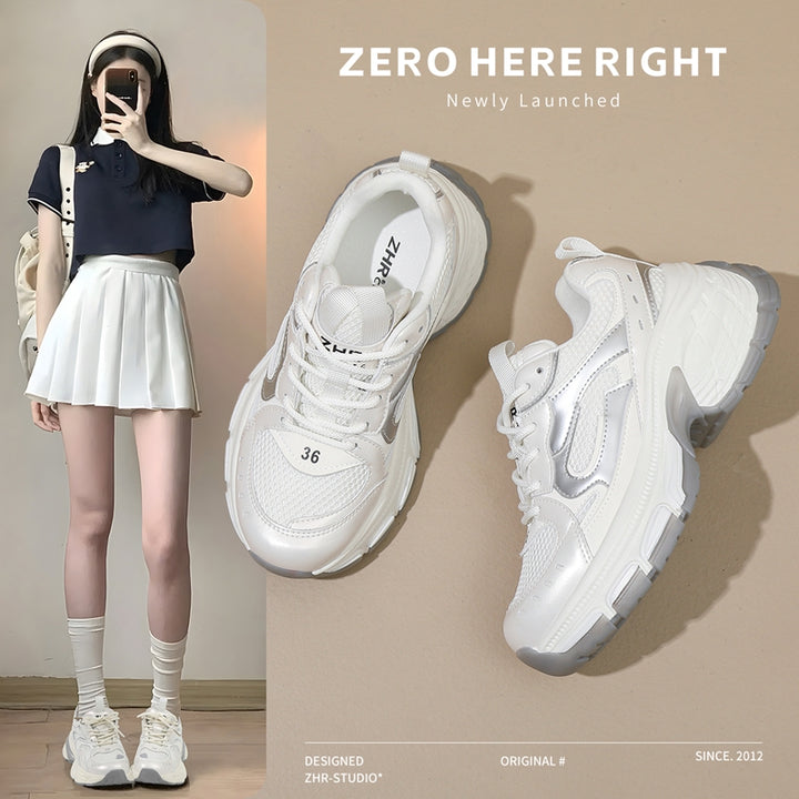 Platform Dad Shoes 2024 Summer New Arrival Easiest for Match Platform Shoes Soft Bottom Small Sports Casual Shoes Ins Fashionable Ladies Shoes