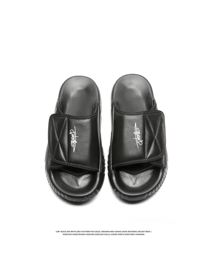 Fgmm Summer Genuine Leather Sandals Men's New Breathable Outer Wear Sandals Casual Velcro Sandals Men