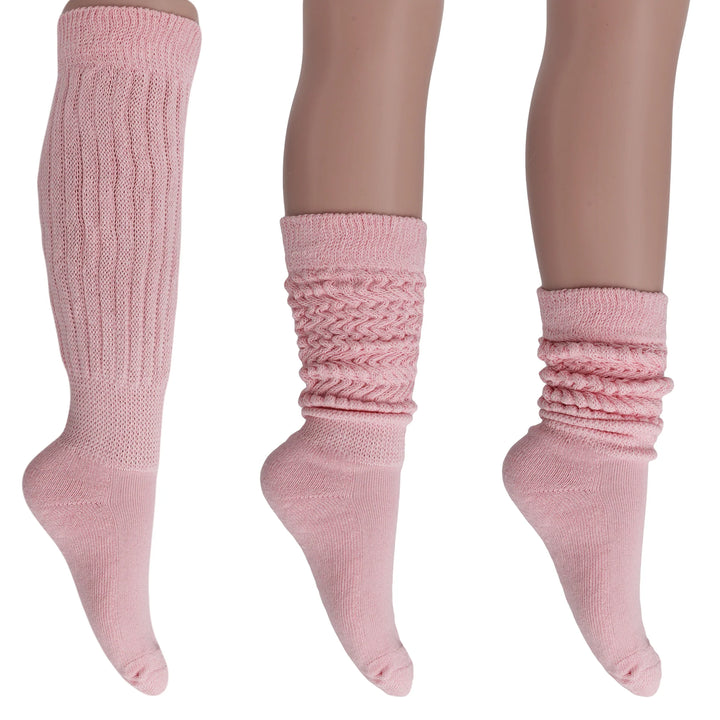 Women'S Extra Long Slouch Socks – Thick Cotton Retro Scrunch Socks for Boots & Lounging, 1 Pair