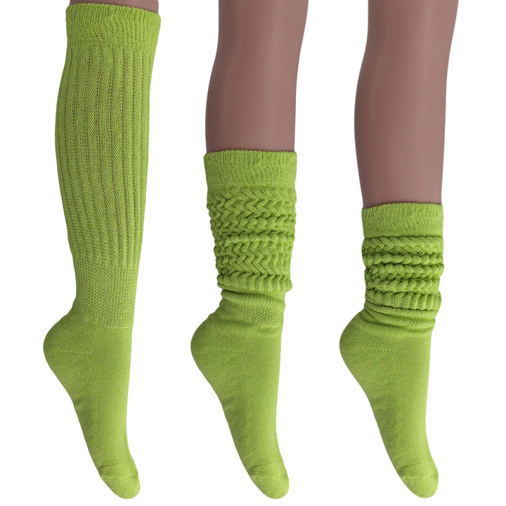 Women'S Extra Long Slouch Socks – Thick Cotton Retro Scrunch Socks for Boots & Lounging, 1 Pair