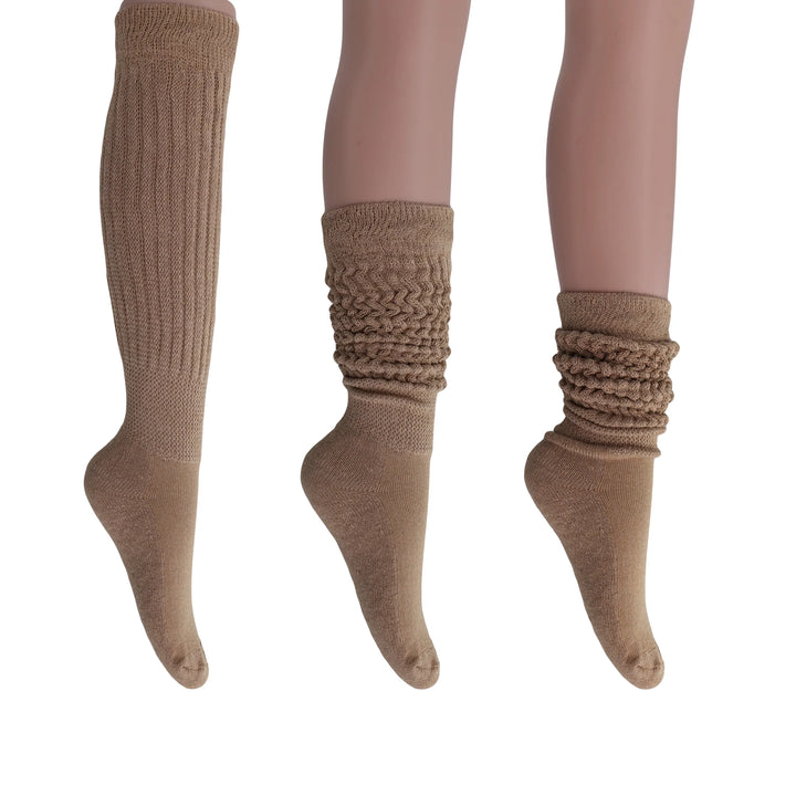 Women'S Extra Long Slouch Socks – Thick Cotton Retro Scrunch Socks for Boots & Lounging, 1 Pair