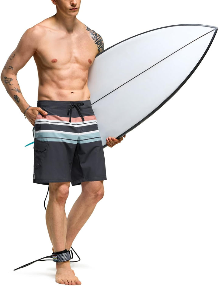 Men'S Swim Trunks, Quick Dry Swimming Beach Board Shorts, Lightweight Swimwear Bathing Suits with Pockets